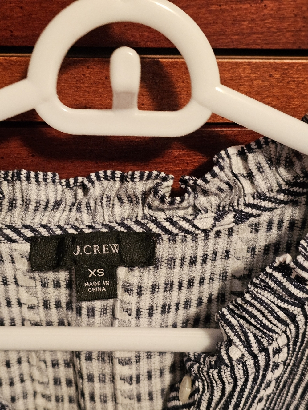 J. Crew Ruffleneck Pin-Tuck Popover Ruffled Shirt - Picture 2 of 6